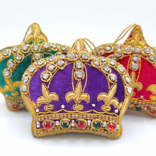 Load image into Gallery viewer, Velvet Crown Ornaments Handembroidered