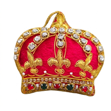Load image into Gallery viewer, Velvet Crown Ornaments Handembroidered
