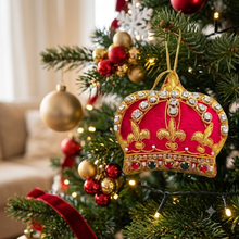Load image into Gallery viewer, Velvet Crown Ornaments Handembroidered