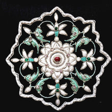 Load image into Gallery viewer, Gray Velvet Keepsake Box with Ruby