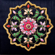 Load image into Gallery viewer, Gray Velvet Keepsake Box with Ruby