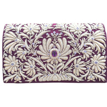 Load image into Gallery viewer, Blue Silver Bridal Clutch with Amethyst