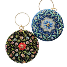 Load image into Gallery viewer, Velvet Floral Round Clutch