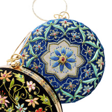 Load image into Gallery viewer, Velvet Floral Round Clutch