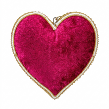 Load image into Gallery viewer, Embroidered Floral Heart Ornament