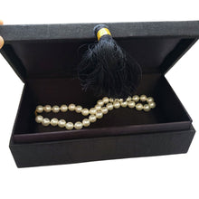 Load image into Gallery viewer, Black silk decorative box with bird, interior view, BoutiqueByMariam.
