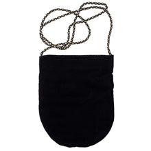 Load image into Gallery viewer, Brown velvet slim crossbody bag with twisted cord, rear view BoutiqueByMariam.