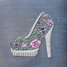 Load image into Gallery viewer, Gray Keepsake Box with Shoe