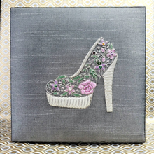 Load image into Gallery viewer, Gray Keepsake Box with Shoe