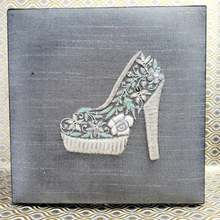 Load image into Gallery viewer, Gray Keepsake Box with Shoe