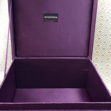 Load image into Gallery viewer, Embroidered Purple Keepsake Box with Shoe