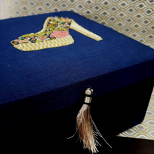 Load image into Gallery viewer, Navy Keepsake Box with Shoe