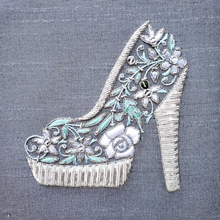 Load image into Gallery viewer, Gray Keepsake Box with Shoe