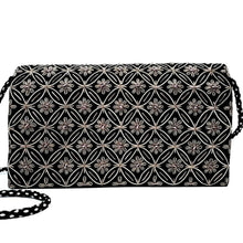 Load image into Gallery viewer, Velvet Clutch Embroidered with Mini Daisies