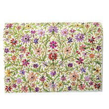 Load image into Gallery viewer, Embroidered multicolor floral iPad case briefcase with shoulder strap BoutiqueByMariam.
