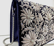 Load image into Gallery viewer, Luxury Velvet Evening Bag with Chalcedony BoutiqueByMariam
