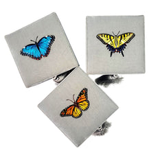 Load image into Gallery viewer, Embroidered Monarch Butterfly Velvet Box
