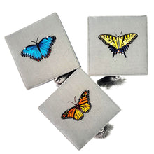 Load image into Gallery viewer, Embroidered Monarch Butterfly Velvet Box