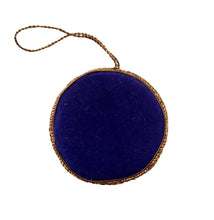 Load image into Gallery viewer, Hand embroidered Paris holiday ornament, reverse view.