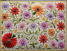 Load image into Gallery viewer, White silk floral bridal keepsake box hand embroidered, zardozi box.