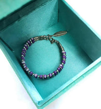 Load image into Gallery viewer, Interior view of teal zardozi gift box.