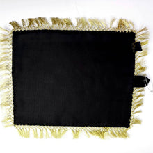 Load image into Gallery viewer, Zardozi carpet tapestry, back view.