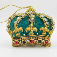 Load image into Gallery viewer, Velvet Crown Ornaments Handembroidered

