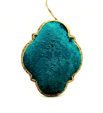 Load image into Gallery viewer, Embroidered Fleur de Lys Mardi Gras ornament
