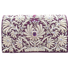 Load image into Gallery viewer, Blue Silver Bridal Clutch with Amethyst
