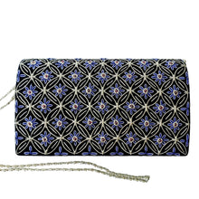 Load image into Gallery viewer, Velvet Clutch Embroidered with Mini Daisies
