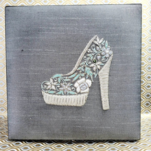 Load image into Gallery viewer, Gray Keepsake Box with Shoe
