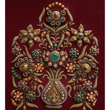 Load image into Gallery viewer, Embroidery wall art embellished with gemstones, birthstone gift.
