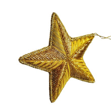 Load image into Gallery viewer, Texas gold star Christmas ornament, holiday decor.
