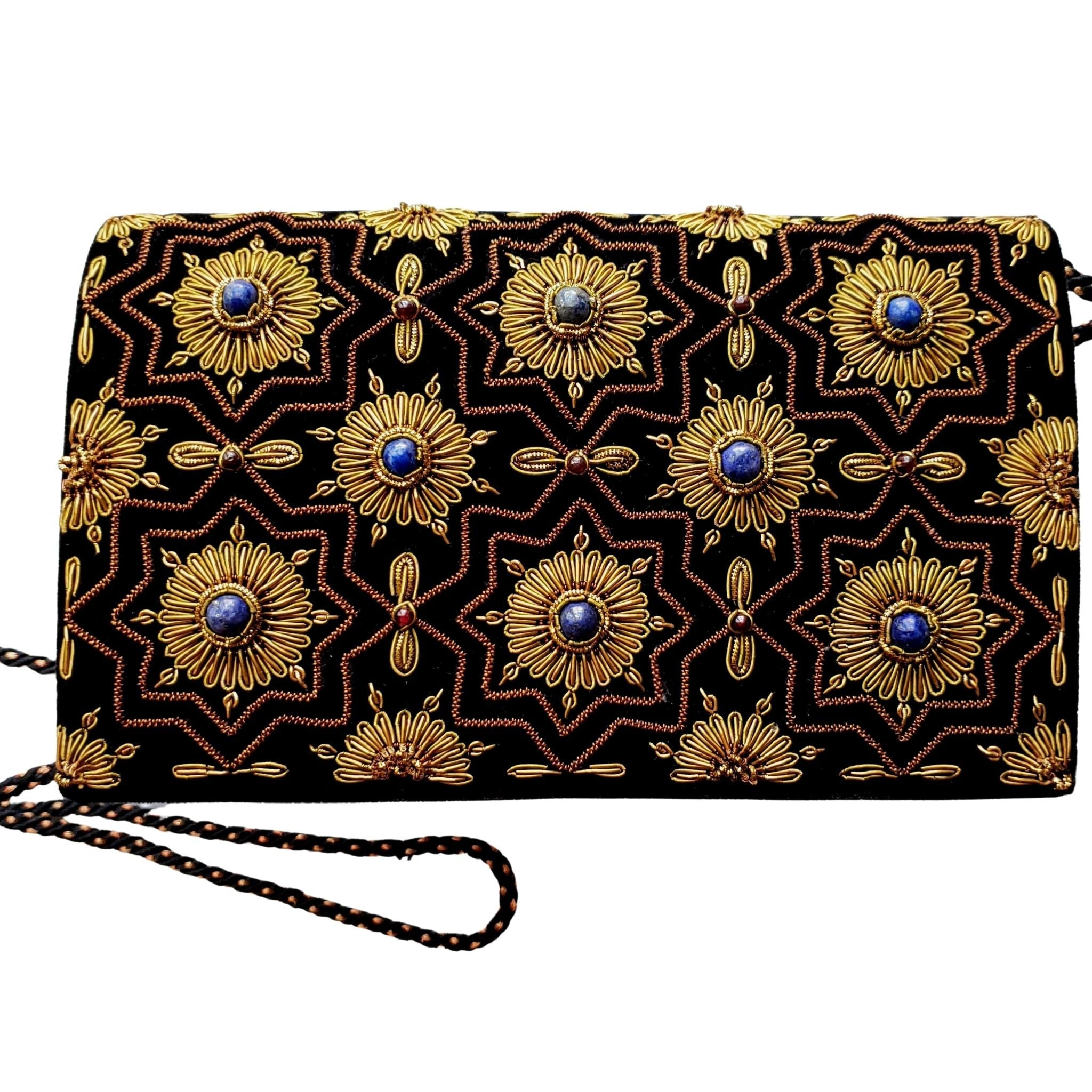 Black velvet clutch online bag