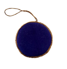 Load image into Gallery viewer, Hand embroidered Paris holiday ornament, reverse view.
