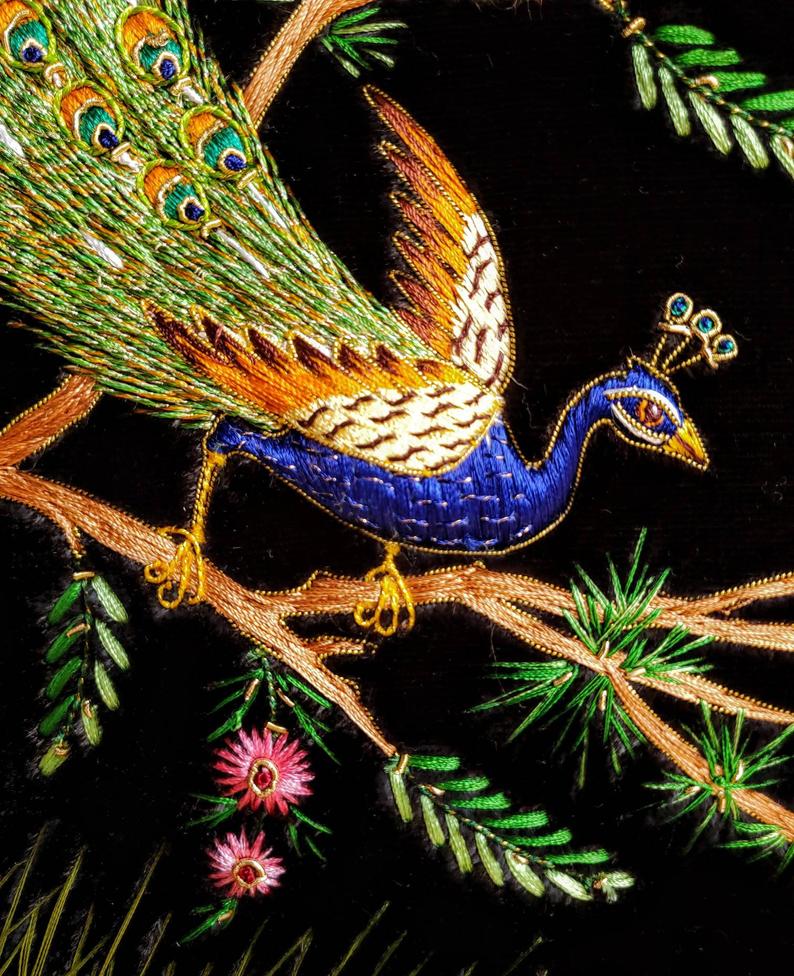 写真集 インドのジュエリー Dance of the peacock Dancing Peacocks Wall Art – BoutiqueByMariam