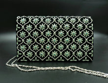 Load image into Gallery viewer, Evening Bag Embroidered with Diamond Jali Pattern
