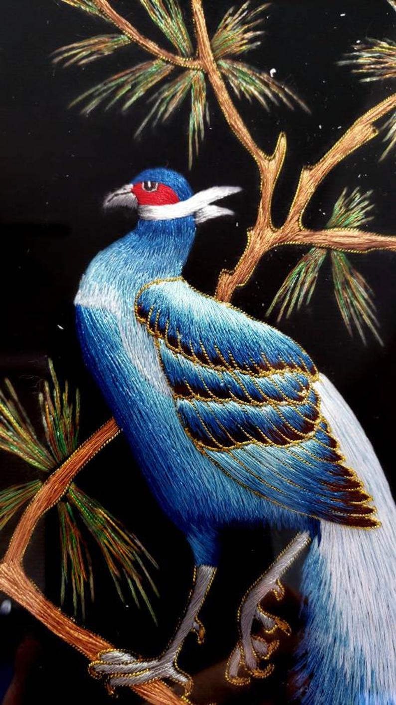 Blue Pheasant Wall Art – BoutiqueByMariam